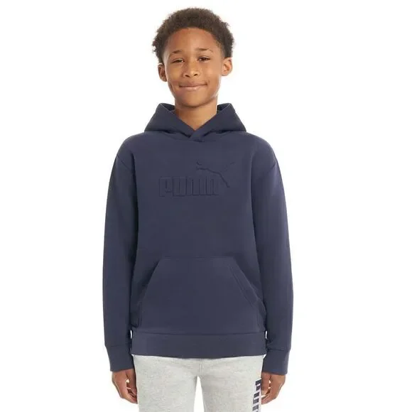 NEW! PUMA Youth Fleece Hoodie with Raised embossed logo and Kangaroo Pockets - Picture 2 of 16